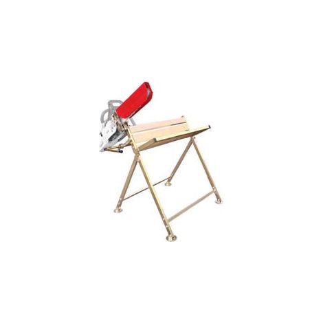 Support de bûcheron en acier avec pince de fixation pour tronçonneuse