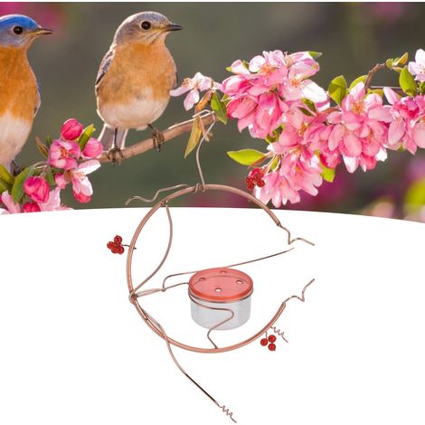 Hängender Vogelfutterspender aus Metall, Accessoire für die Dekoration von Innenhöfen und Gärten. (1/5)