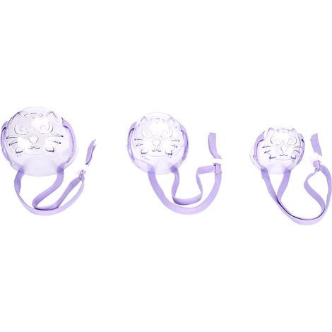 Lot de 3 muselières respirantes en polypropylène pour chiens et chats, anti-morsure, pour le bain, les injections et le toilettage. (1/5)
