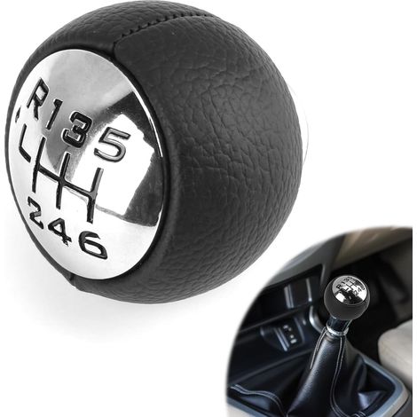 Pommeau de levier de vitesse 6 vitesses pour 307 308 3008 407 5008 807 – Conception ergonomique – Matériau ABS haute qualité (1/5)