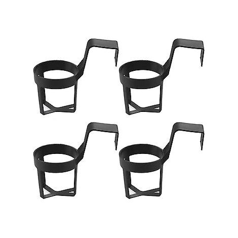 Lot de 4 porte-gobelets de voiture détachables, fixation pour grille d'aération, noir (1/3)