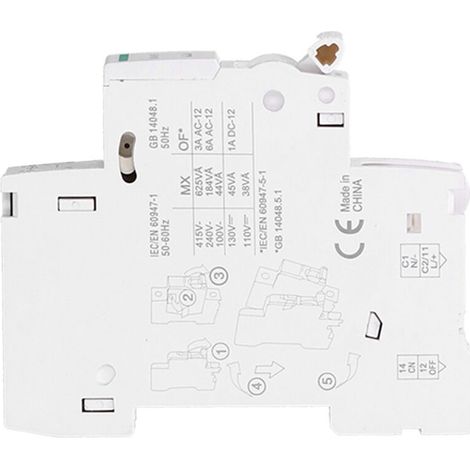 Accessoire de disjoncteur en nylon sur rail DIN ShuntRelease MX+OF DC110130V AC100415V (1/5)