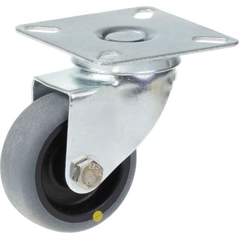 Swivel Wheel - PARNELLS - 50 mm - TPR Rubber - Low Rolling Resistance - Gray