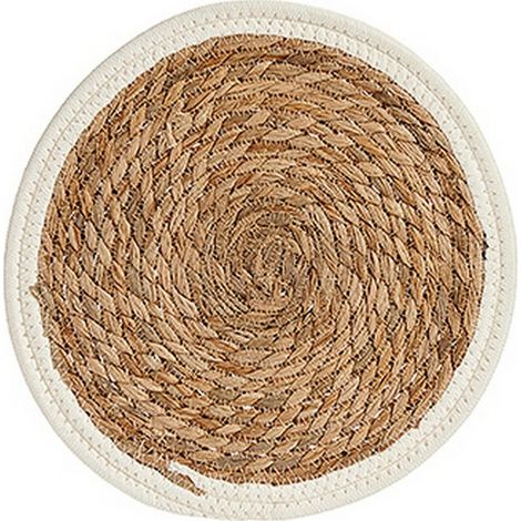 Untersetzer Braun Weiß Naturfaser (Ø 30 cm)