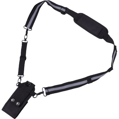 Étui radio avec bandoulière réglable, pochette réfléchissante en tissu Oxford et porte-micro pour la construction d'entrepôts (1/5)