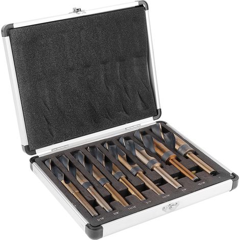 1/2"-HSS-Zylinderschaftbohrer-Set für Metall – Durchmesser 14–25 mm im Aluminiumkoffer