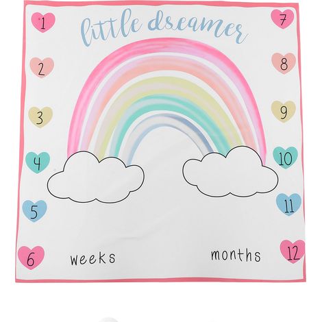 Couverture Mois Bébé pour Photos Nouveau-né - Tissu Doux Arrière-plan Studio (1/5)