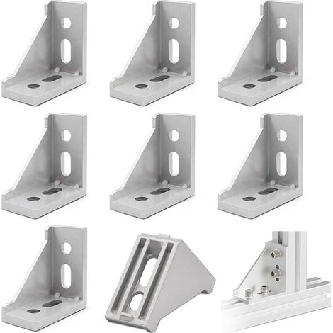 aluminium brackets, angle 30 x 60 mm, aluminium profile, angle connector, aluminium corner connector for aluminium profiles (1/5)