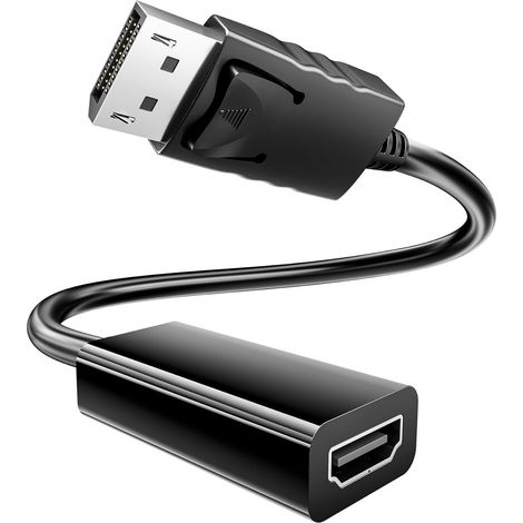 1 Adaptateur DisplayPort vers HDMI, Résolution 4K UHD, Connecteur avec Loquet, pour PC, TV, Projecteur (1/5)