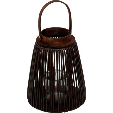 Lanterne Avec Anse "Hopia" 31cm Marron (1/5)
