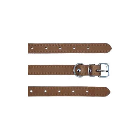 Collari in cuoio naturale per cani Ropet in varie misure - mm. 15x410