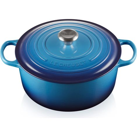 Cocotte ronde en fonte émaillée avec couvercle, 28 cm, 6.7 Litre, Azure, 21177182202430 (1/5)