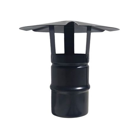 CAPPELLO CINESE INOX304 PER CANNE FUMARIE A PELLET NERO Diam. 100