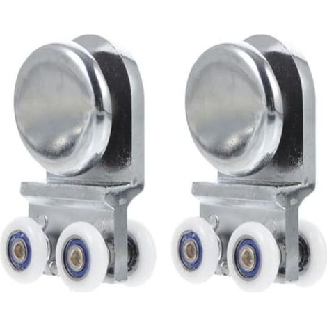 CSPARKV 72mm Roulette de porte coulissante en alliage d'aluminium, fonctionnement silencieux, compatibilité avec verre de 6 à 10 mm (1/4)
