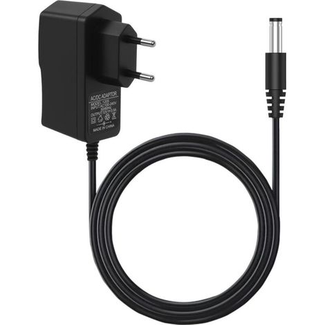 12V 0.5A Adaptateur Secteur, 12V DC 5,5 x 2,1 mm Chargeur, Adaptateur d’Alimentation CA à CC 100-240V vers 6W pour Routeur, Caméra CCTV, Bande LED, TV Box, Mini Ventilateur, 1M (1/5)