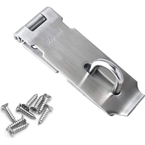 Verrou de Porte en Acier Inoxydable 4 Pouces avec Vis pour Chambre à Coucher et Cabinet - Argent (1/5)