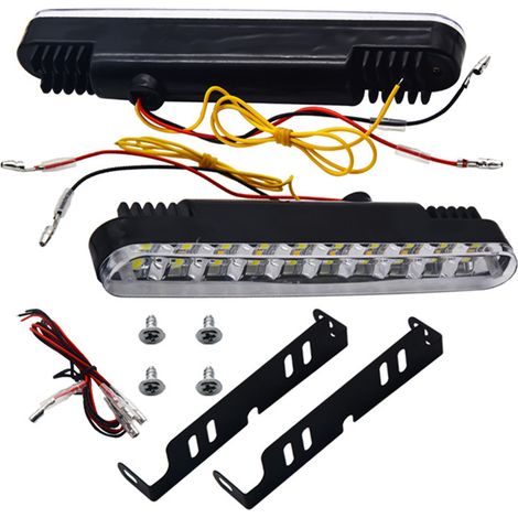 2 pièces 30LEDs feux de jour de voiture DRL lampe de jour avec clignotants (1/5)