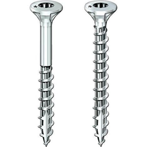 Rocket – Vis autoperceuse 4x50 tête fraisée étoile acier zingué – Vissage rapide en série – 4 cavités sous tête pour fraisage bois – Lot de 500