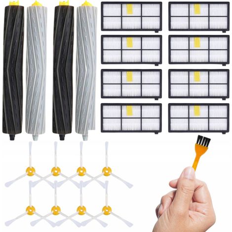 Kit complet de remplacement pour filtres HEPA, brosses et rouleaux pour iRobot Roomba 800 et 900 (1/5)