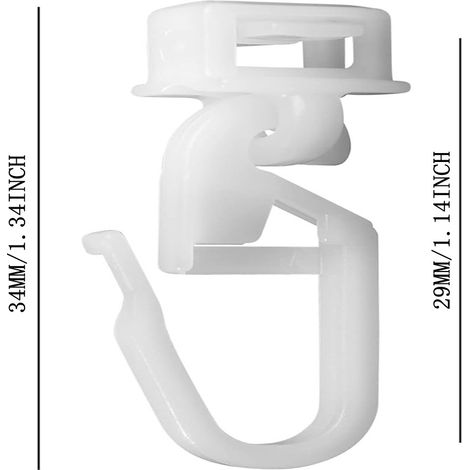 Ensemble de 50 roulettes silencieuses pour petits rails de rideaux