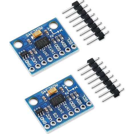 2 Accéléromètres ADXL345 3 Axes GY-291 Module de Capteur de Gravité Numérique ADXL345 Module d'Accélération Numérique 3 Axes Inclinaison d'Accélération compatible avec Arduino Raspberry Pi (1/5)