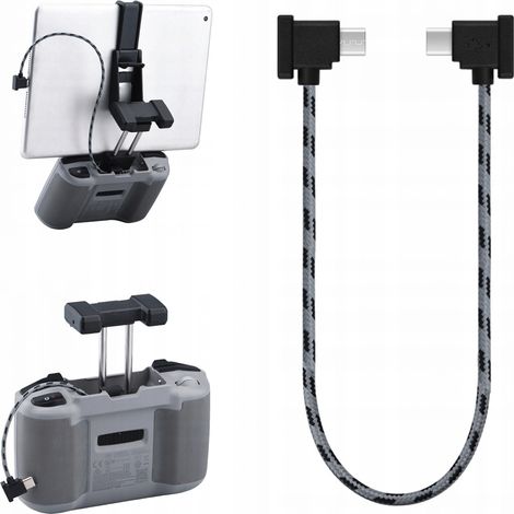 Câble de transmission OTG en nylon pour drone DJI Mavic Air 2 Mini 2 3 4 Pro - DJI RC-N1 / N2 - micro USB 30 cm (1/5)
