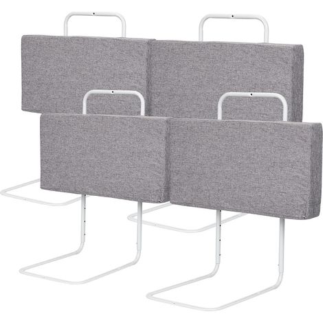 Wolketon Barrera de Seguridad Cama niño Barandilla de Cama bebés Protectores con Altura Ajustable de 5 Orificios para Camas de niños Camas 200 cm Grigio