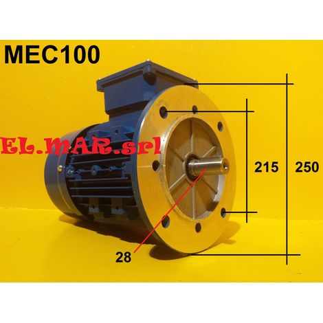 HP 3,5-2,5 KW 2,5-1,8 Mec 100 2800-1400 Giri Motore Elettrico 2 velocità  B5 Flangiato
