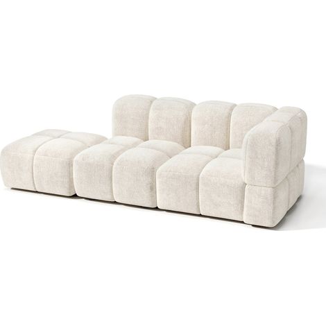 Canapé modulable 5 places en velours texturé (1/5)