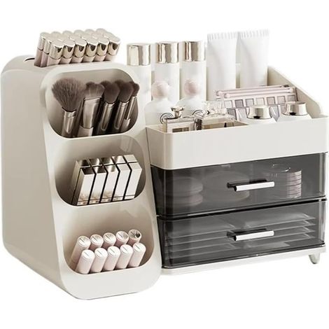Boîte de Rangement de Maquillage de Style Tiroir, Organisateur de Dortoir, Cosmétiques en Plastique, Soins de la Peau, Coiffeuse, Bureau, Conteneur Divers (1/5)