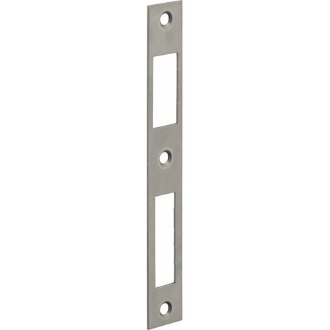 Thirard – Gâche pour crémone inox 160x22x1,5 mm – Têtière carrée – Épaisseur 1,5 mm – Installation facile sans outils
