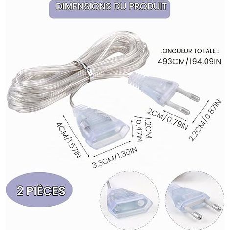 transparent extension cable, thin and flexible 2 wire cable, PVC material and pure copper (1/4)