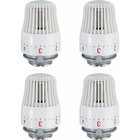 Lot de 4 têtes thermostatiques tête de vanne thermostatique de remplacement vanne de radiateur thermostatique (1/5)