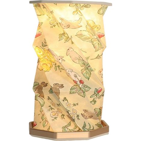 Nouveauté LED Lampe en Papier Lampes de Lecture Créative Décorative USB Rechargeable pour Chambre Bureau Dortoir Table à Manger Cadeaux, Lapin Blanc (1/5)