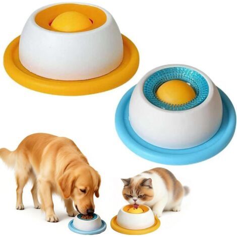 2pcs Bol Lick pour Chien, Jouet De Léchage pour Chien Et Chat,Tapis de Chien,Bol de léchage de Chien à Manger Lent, Tapis d'alimentation Lente pour Soulager l'anxiété de l'animal (1/5)