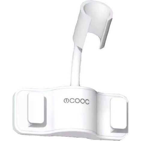 Support de pommeau de douche réglable blanc de style nordique minimaliste avec base de rangement murale (1/5)