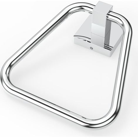 1 Anneau porte-serviette mural, Acier inoxydable SUS304, Finition chromée, Antirouille, Pour salle de bain