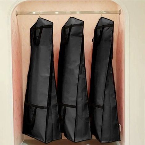 Funda protectora negra para vestido de novia，bolsa de almacenamiento para vestidos de novia，ropa para ocasiones especiales