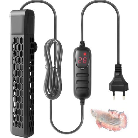 200W 400W Chauffage PTC d'Aquarium avec Contrôleur, Chauffage Numérique pour Aquarium de 100 à 400L, Chauffage Immergé d'Aquarium avec Couvercle de Protection (200W pour 100 à 200 L) (1/5)