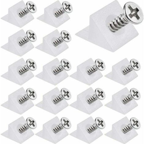 Supports de Tiroir Arrières en Plastique, Kit de Réparation de Tirroit avec Vis, Renforts de Tiroir pour Meubles, Kit de Réparation d'Affaissement(100PCS)Ephé (1/4)