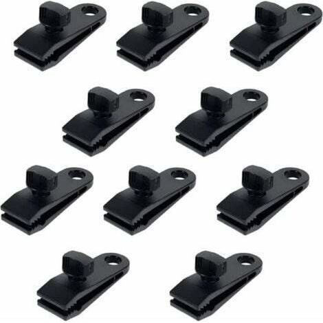 10 Stück Kunststoff-Zeltclips, sichere Multifunktions-Planenclips, Nylon-Zeltklemmen, Planenclips für Camping, Planen, Wohnwagen, Sonnensegel im Garten (1/5)