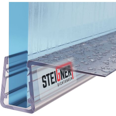 STEIGNER Duschdichtung UK11 Ersatzdichtung für Dusche Wasserabweiser, L, 30 cm, (Einzeldichtung), 6mm bis 8mm Glasstärke (1/5)