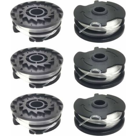 Packung mit 6 Ersatzspulen Trimmerfaden für LIDL Parkside PRTA 20-Li A1, B2, C3, PRT 550 A1, A3, PRT 300 A1-Crezuo Rasentrimmer