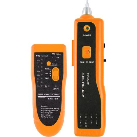 RJ11 RJ45 Cat5 Cat6 Traqueur de fil téléphonique Toner Tracer Ethernet Réseau LAN Testeur de câble Détecteur de ligne (1/5)