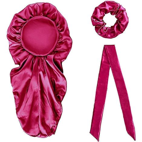 Bonnet en satin doux et respirant avec bandeau violet-Pink (1/5)