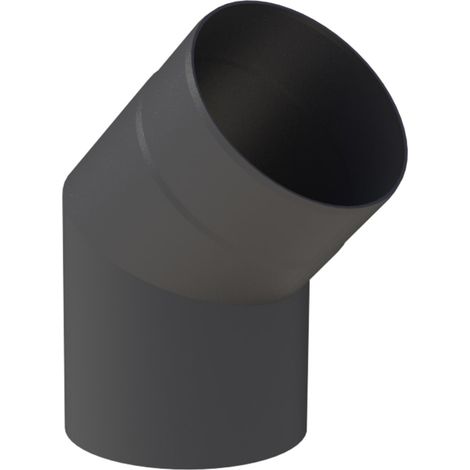 Coude 45° tuyau de poêle Diam 130 mm fonte grise