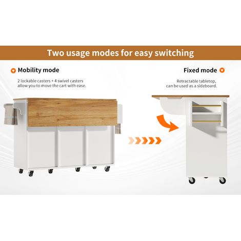 Îlot de cuisine, meuble de cuisine, armoire de cuisine. L’îlot de cuisine est fixé à part. Compartiment pour les plats, dimensions : 120x73(45)x90 cm. Meuble de cuisine sur roulettes. (1/5)