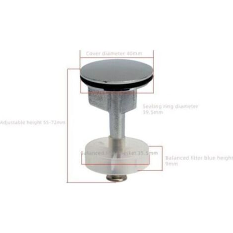 Clapet à ailettes pour bonde de lavabo Drain élévateur pour lavabo à poser Accessoires pour bouchons de vidange (1/3)
