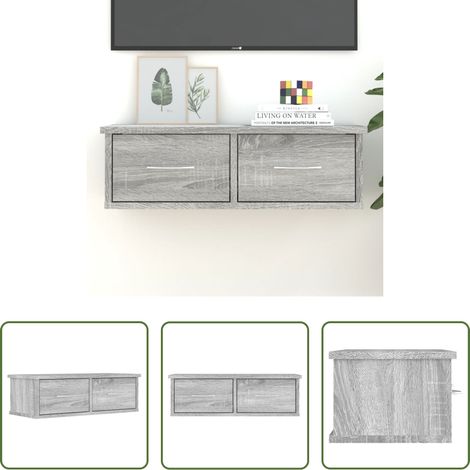 Holzschrank - Wandschrank Grau Sonoma 60x26x18,5 cm Holzwerkstoff (1/5)
