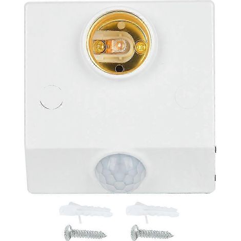 Douille E27 réglable avec détecteur de mouvement infrarouge pour ampoules LED (1/4)